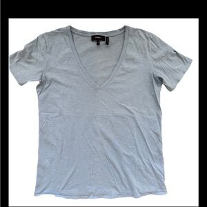 Theory S P Blue Top V Neck Shirt Tee Blouse Tank Stretchy Blue